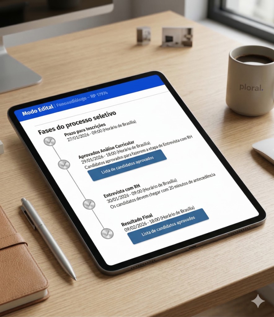 Interface do Modo Edital